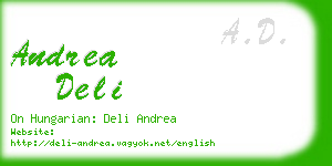 andrea deli business card